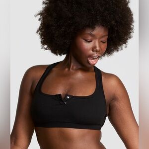 Victoria Secret’s Pink Black
Cotton Dorm Unlined Racerback Bralette
Size L NWT